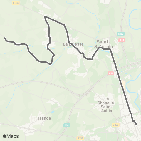 SETRAM Aigné - Collège La Madeleine map