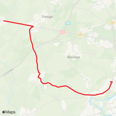 SETRAM ChaufourND / Pruillé-StJosephLaSalle / Vieux Colombier map