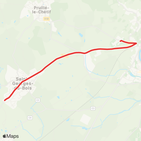 SETRAM C.C St Georges-du-Bois - Lycée St-Joseph map
