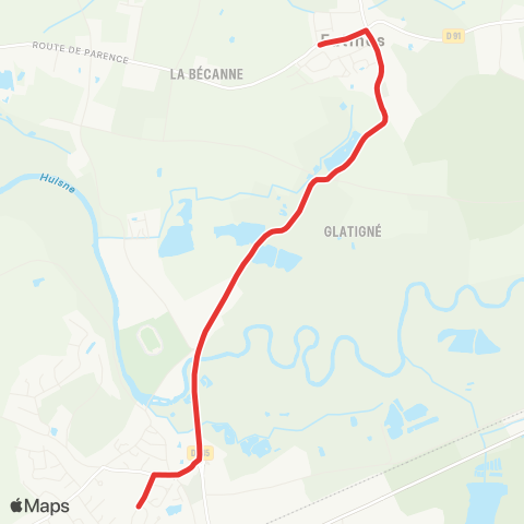 SETRAM La Baronnière Fatines - Col. Wilbur Wright map