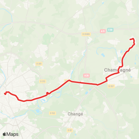 SETRAM République - La Baronnière map