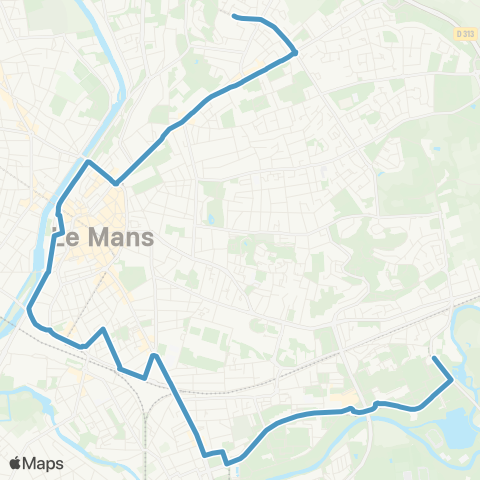 SETRAM Bus de Remplacement map