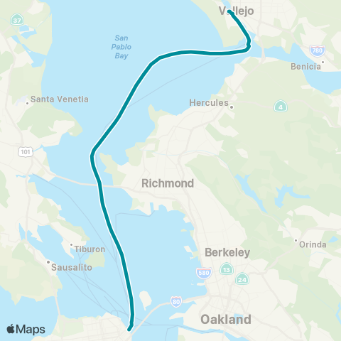San Francisco Bay Ferry Mare I. - Vallejo - P41 - SF Ferry Bldg map