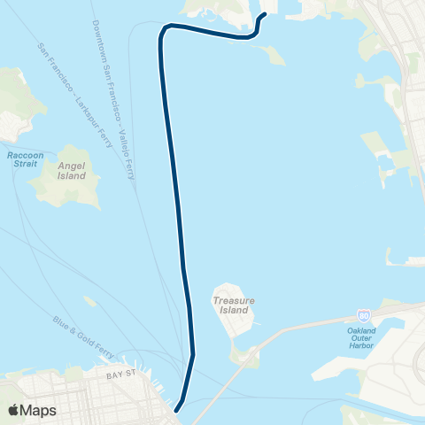 San Francisco Bay Ferry Richmond - SF Ferry Bldg map