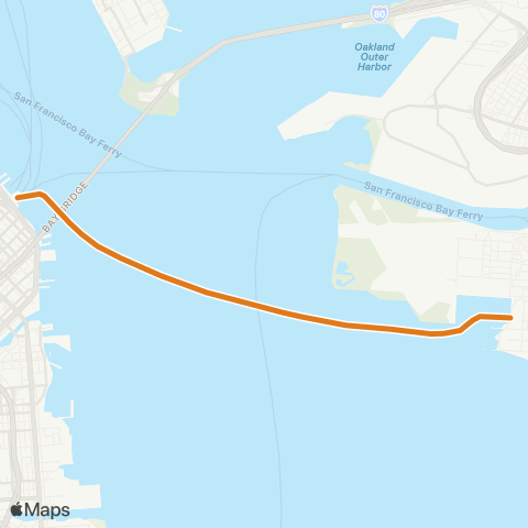 San Francisco Bay Ferry Alameda Seaplane map
