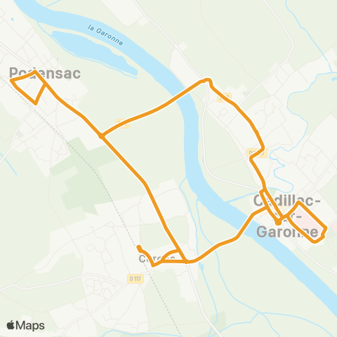 Sud Gironde Mobilités Ligne A map