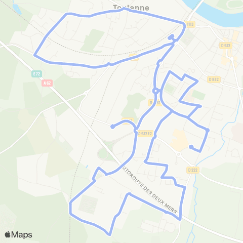 Sud Gironde Mobilités Ligne B2 map