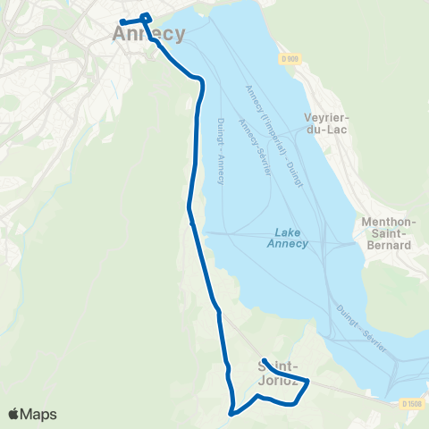 Sibra Annecy / Duingt St Jorioz Collège map