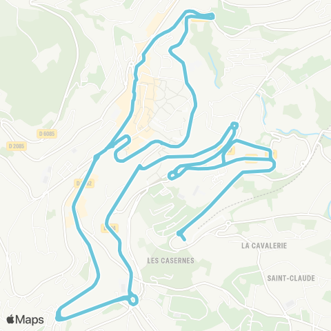Sillages Grasse SNCF - Grasse Ctre Ville - Grasse SNCF map