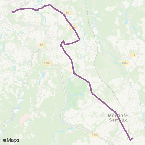 Sillages Grasse SNCF - Axe 85 - Jardins du M.I.P map