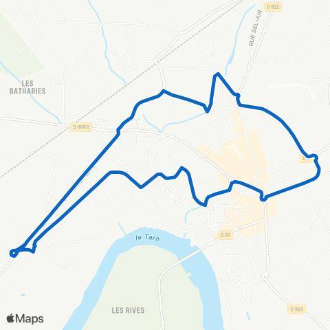 Sillonne - Gaillac Tour de ville map