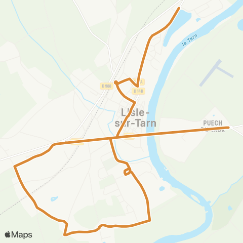 Sillonne - Lisle-sur-Tarn Les Robertes - Puech du Taur map