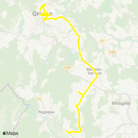 Sillages - Réseau scolaire La Roquette St-jean - Mouans-sartoux - Lycée Tocqueville - Tombarel - Grasse Ctre Ville map