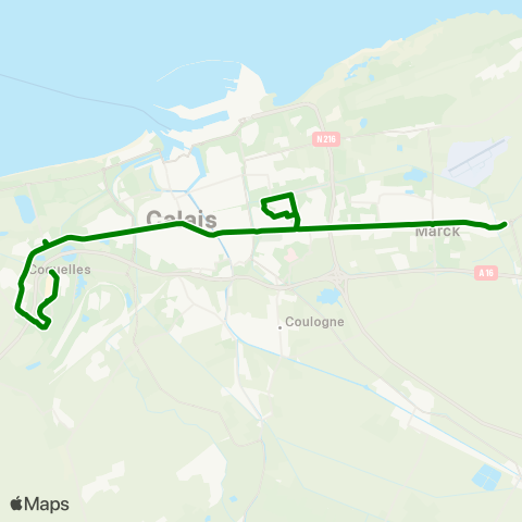 SITAC Rond point d'Oye / Marck Aérodrome / Théâtre / Fort Nieulay / Cité Europe map