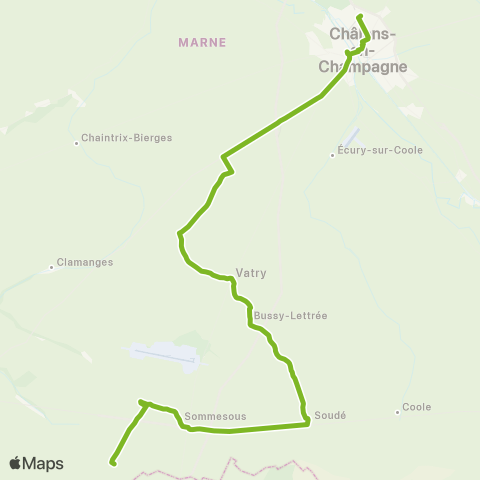 SITAC Cheniers ⇔ Châlons-en-Champagne map