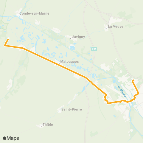 SITAC Matougues ⇔ Châlons-en-Champagne map