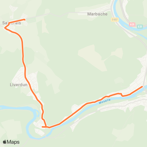 SIT Saizerais <> Pompey map