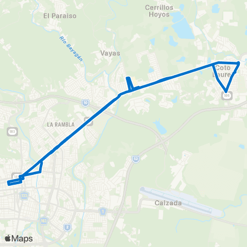 SITRAS Ponce Coto Laurel map