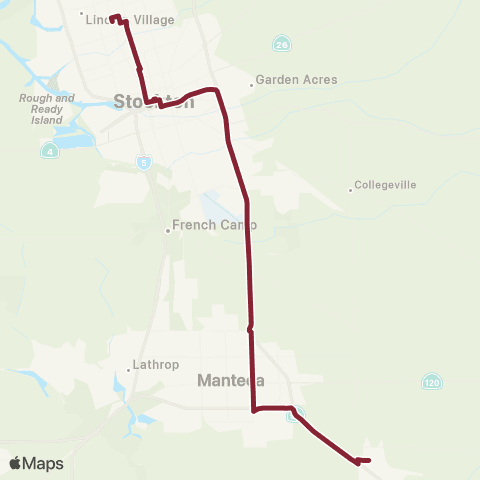 San Joaquin RTD Stockton-Manteca-Ripon map