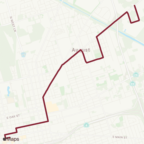 San Joaquin RTD DTC-Wilson-Waterloo-Wilcox map