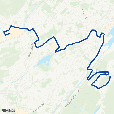 Metrobus Shea Hts - Downtown - Avalon Mall map