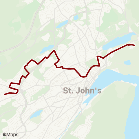 Metrobus Forest Rd / Bonaventure / MUN / Avalon map