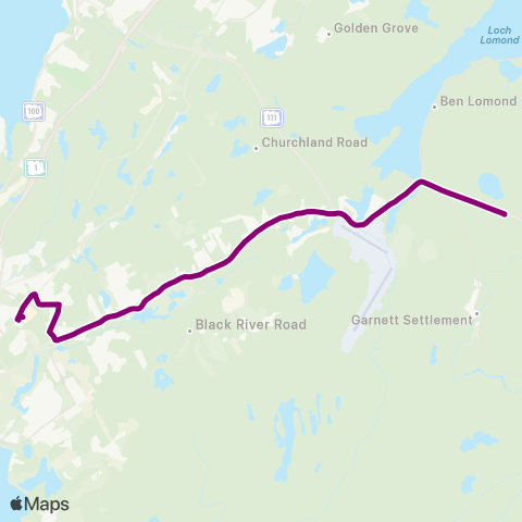 Saint John Transit Loch Lomond map