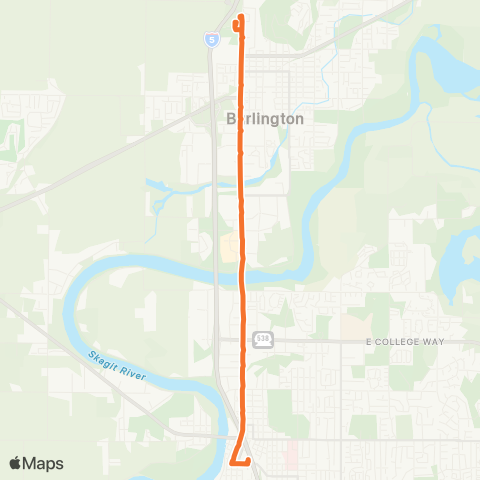 Skagit Transit Route 208 map