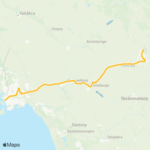 Skånetrafiken Landskrona - Svalöv map