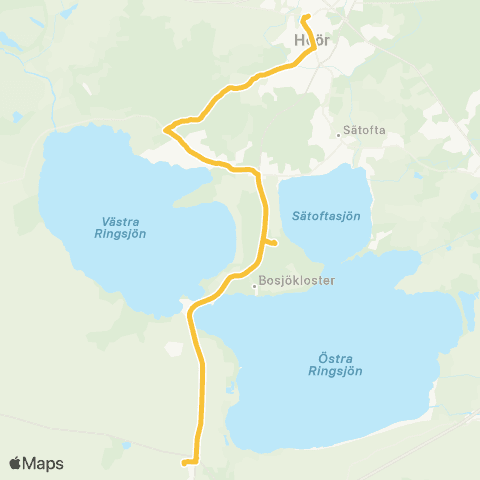 Skånetrafiken Höör - Ängsbyn - Snogeröd map