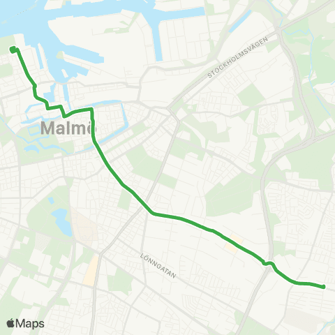 Skånetrafiken Västra hamnen-Malmö C-Stenkällan map