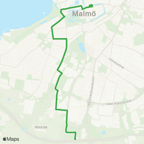 Skånetrafiken Malmö C-Hyllie-Svågertorp map