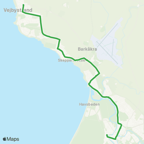 Skånetrafiken Vejbystrand - Skälderviken - Stationen map