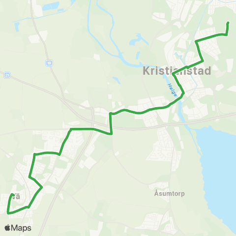 Skånetrafiken Österäng-Kristianstad C-Vä / Öllsjö map