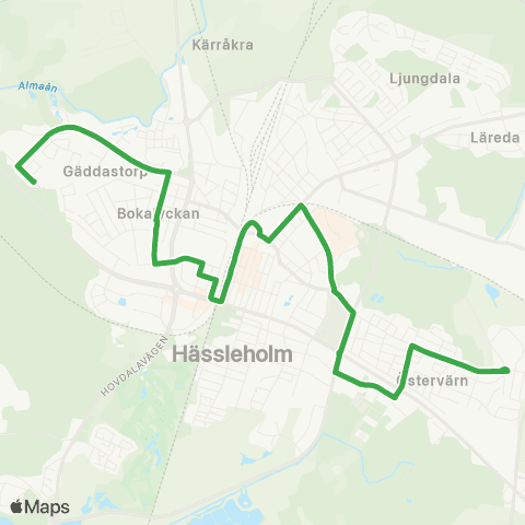 Skånetrafiken Röinge - Centralen - Gäddastorp map