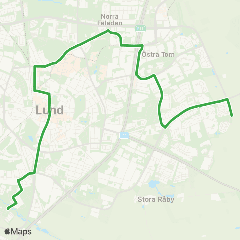 Skånetrafiken S:t Lars - Lund C - Östra Linero map
