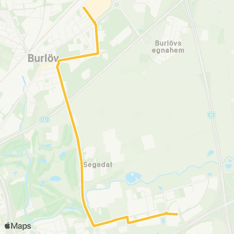 Skånetrafiken Burlöv - Stora Bernstorp map