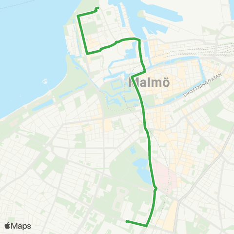 Skånetrafiken Västra hamnen-Stadion map