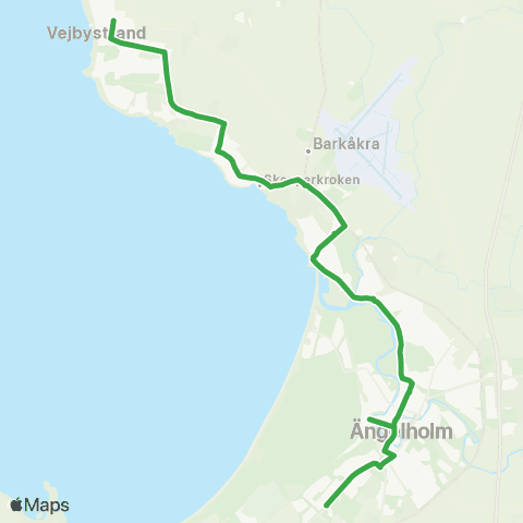 Skånetrafiken Vejbystrand-Stationen - Ängelholm Ishallen map
