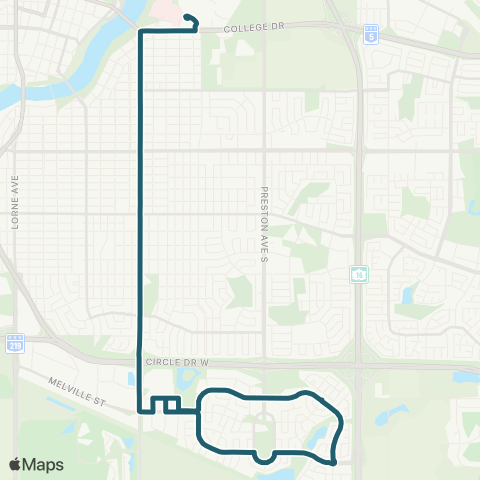 Saskatoon Transit Stonebridge / Lawson map