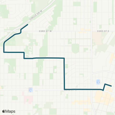Saskatoon Transit City Centre / Hudson Bay Park map