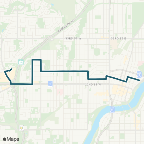Saskatoon Transit City Centre / Confederation map