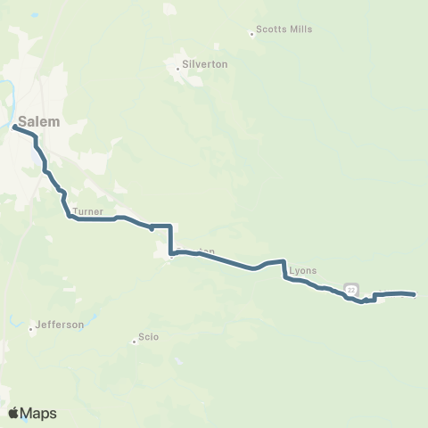 Cherriots Santiam / Salem Express map