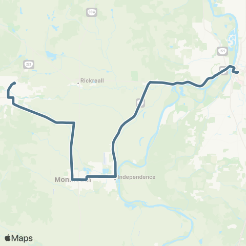 Cherriots Polk County / Salem Express map