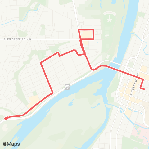 Cherriots Edgewater Street map