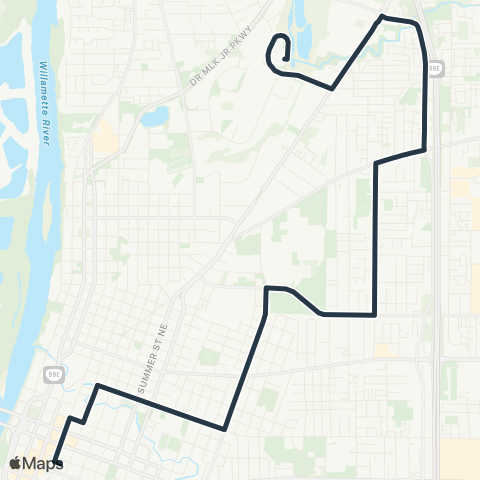 Cherriots Lansing / Hawthorne map