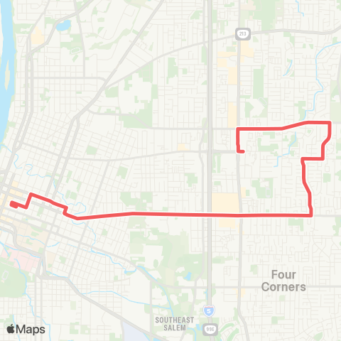 Cherriots Center Street map