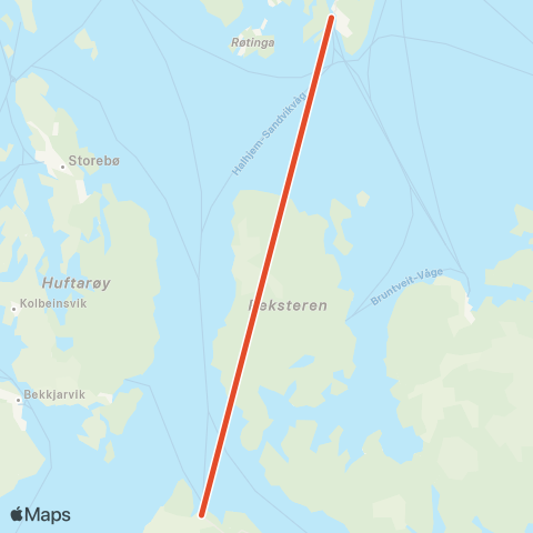 Skyss Halhjem - Sandvikvåg map