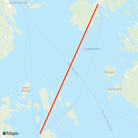 Skyss Hufthamar - Krokeide map