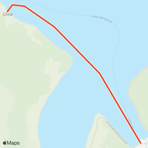 Skyss Kinsarvik - Utne map